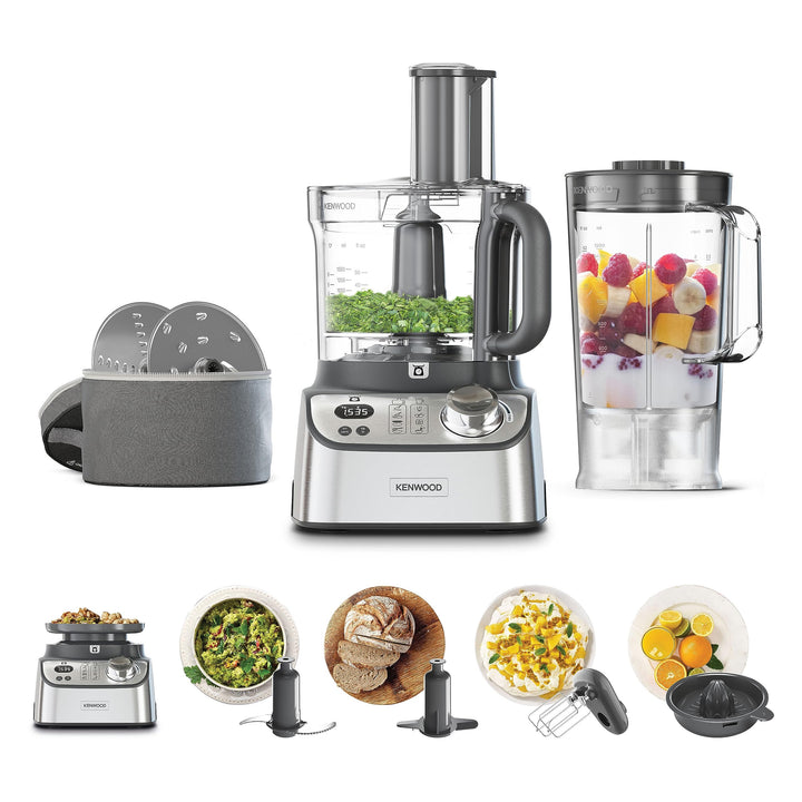 Kenwood FDM71.450SS MultiPro Express Weigh Küchenmaschine mit 8 dedizierten Zubehörteilen, einstellb