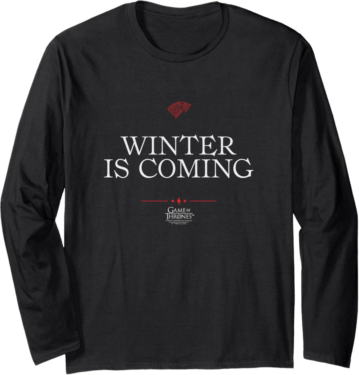 Game of Thrones Winter is Coming Text Langarmshirt
