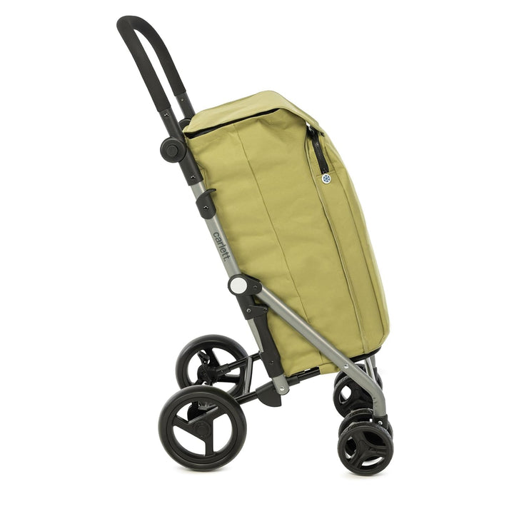 Carlett Einkaufstrolley mit 4 Rädern, faltbar, mit abnehmbarer 48-L-Tasche, bis 25kg und 10-L-Thermo