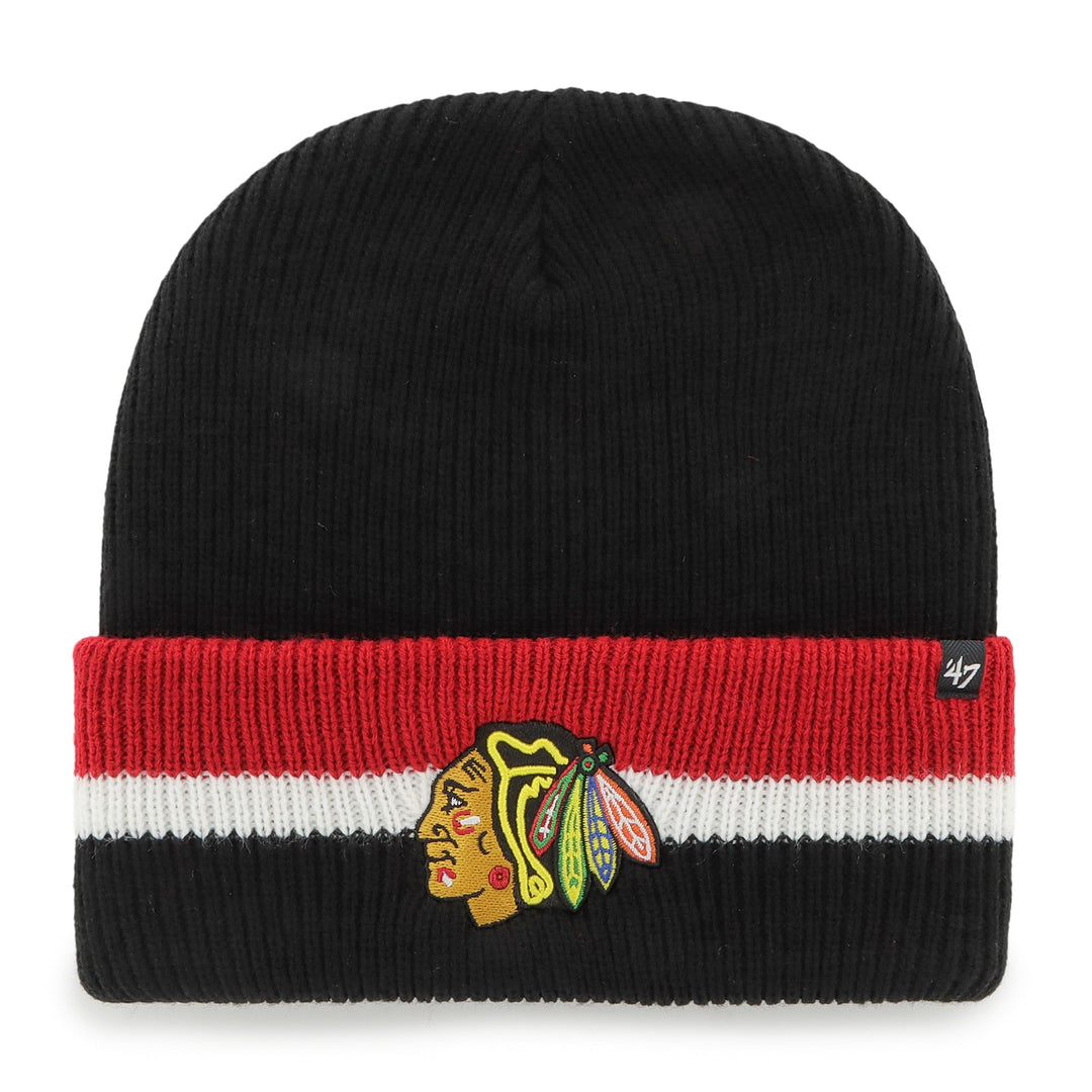 '47 NHL Chicago Blackhawks Split Cuff Mütze Beanie Haymaker Knit Wintermütze Wollmütze