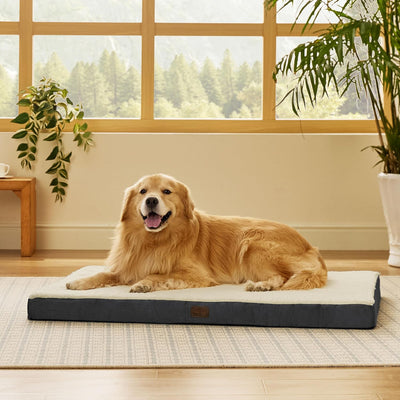Bedsure orthopädisches Hundebett Grosse Hunde - 112x81x7.6cm Hundekissen flauschig Hundematte waschb