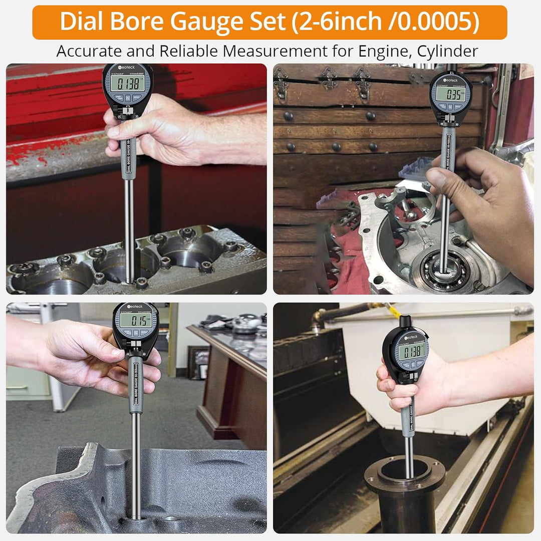 Neoteck Bohrungslehre Messuhr Set 50-160 mm Innendurchmesser Messuhr Aluminiumlegierung Hohe Präzisi