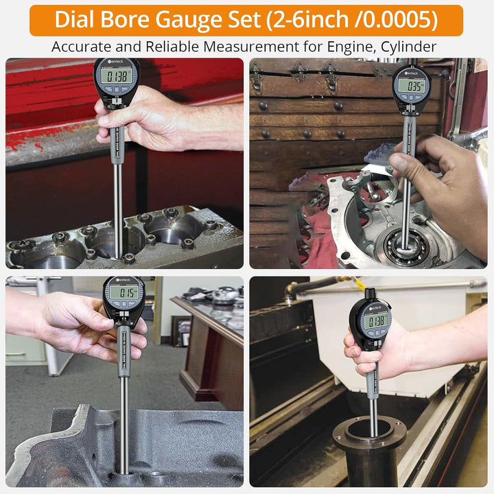 Neoteck Bohrungslehre Messuhr Set 50-160 mm Innendurchmesser Messuhr Aluminiumlegierung Hohe Präzisi