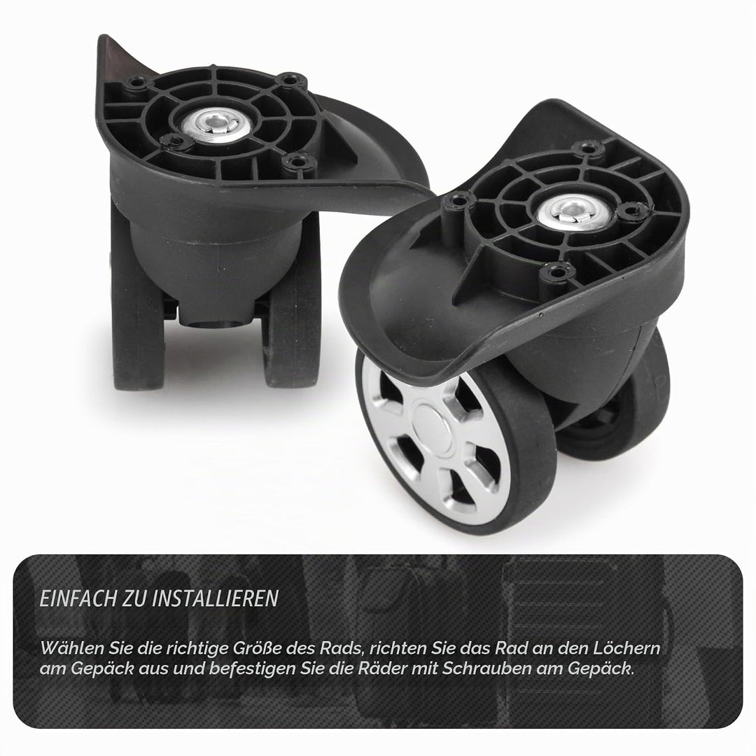 Kofferrollen Ersatzrollen für Koffer Koffer Ersatzrollen mit 4 Schraublöchern(V045,1 Pair), V045,1 P