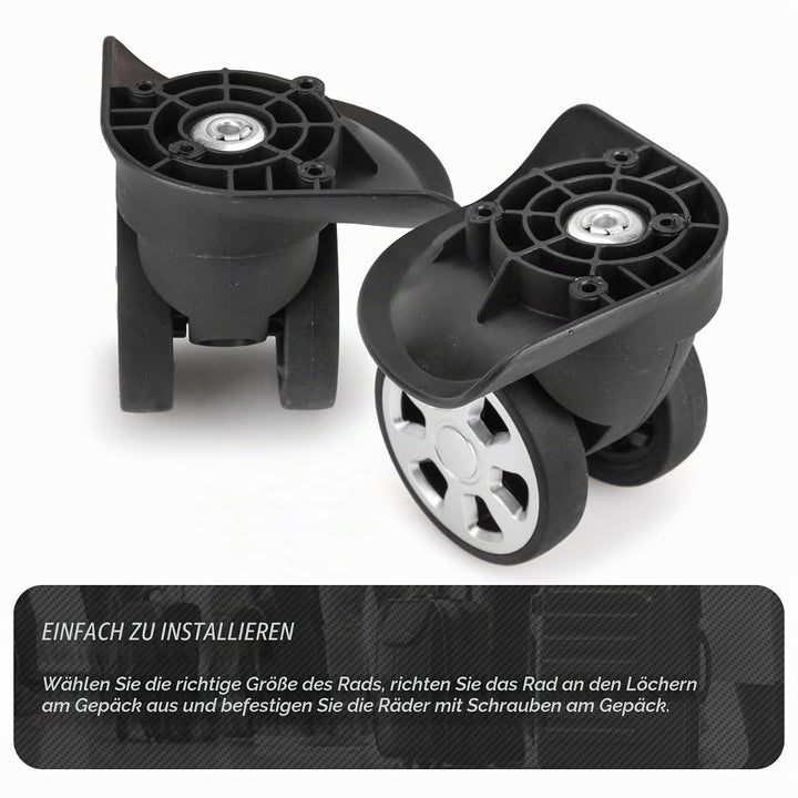 Kofferrollen Ersatzrollen für Koffer Koffer Ersatzrollen mit 4 Schraublöchern(V045,1 Pair), V045,1 P