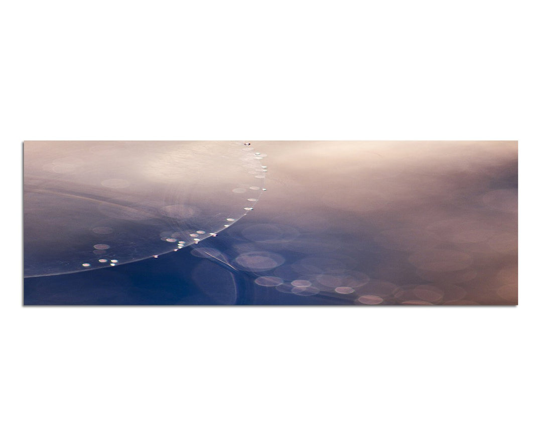 Paul Sinus Art Panoramabild auf Leinwand und Keilrahmen 150x50cm Nebel Licht verschwommen abstrakt