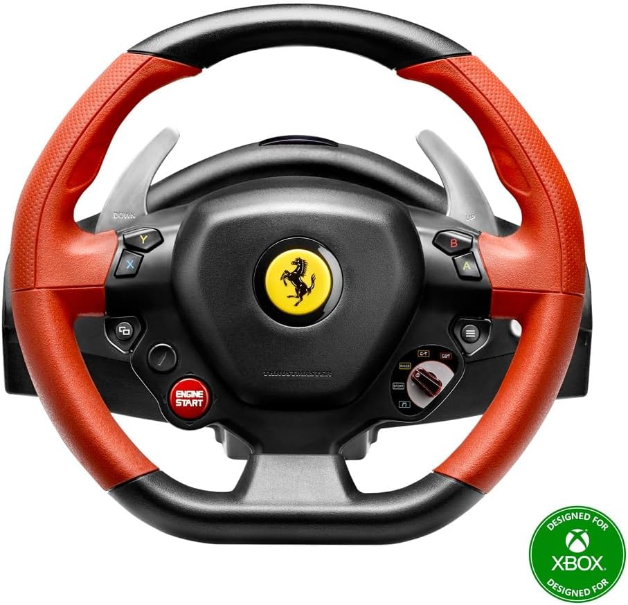 Thrustmaster Ferrari 458 Spider Racing Wheel - Realistisches Rennlenkrad mit offizieller Ferrari-Liz