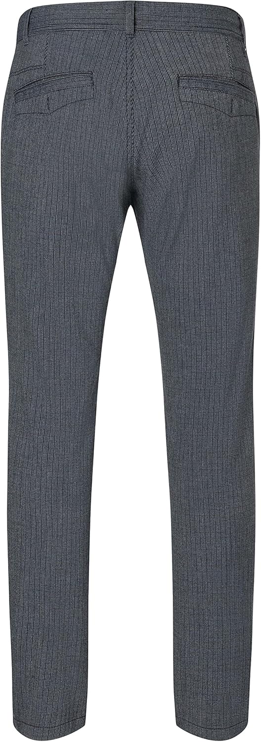Timezone Herren Regular Luitz Freizeithose 30W / 32L Blue Check, 30W / 32L Blue Check