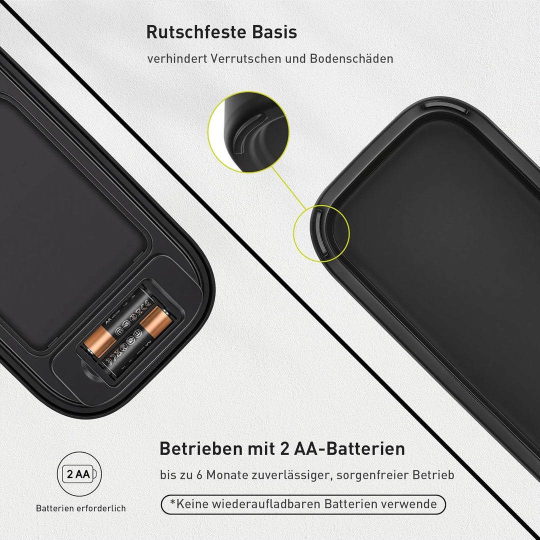 EKO Automatischer Badezimmer-Mülleimer mit Deckel, 10L Schlanker Sensor Abfalleimer, Wasserdichter B