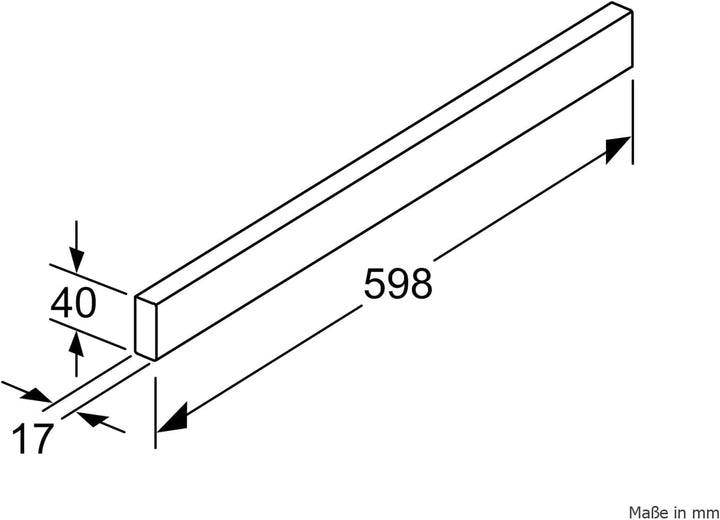 Bosch DSZ4685 Zubehör für Dunstabzüge, Griffleiste Edelstahl, Made in Germany