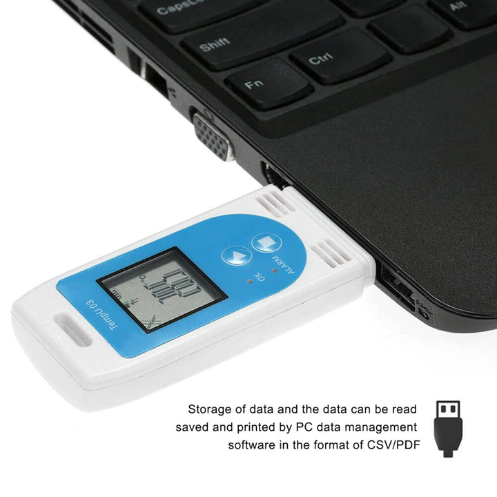 LCD-USB-Datenlogger für Temperatur und Luftfeuchtigkeit PDF GSP Datalogger Recorder Datenerfassung f