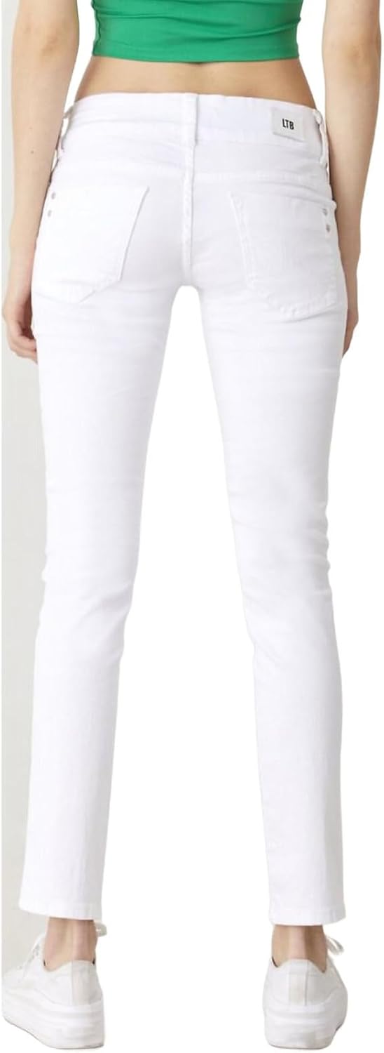 LTB Jeans - Damen - Molly - Low Waist - Slim Fit Jeans - Hosen 24W / 30L Weiss, 24W / 30L Weiss