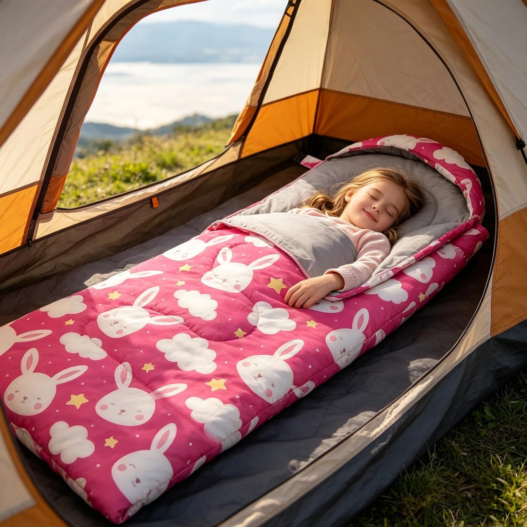 tuphen Kinder-Schlafsäcke – Camping-Schlafsäcke mit Tragetasche – kompakter Schlafsack zum Wandern,