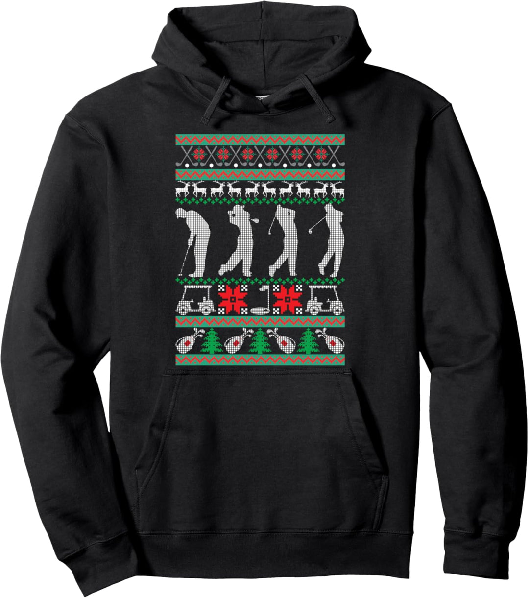 Lustige Golfgeschenke Hässliche Weihnachten Urlaub Golfer Pullover Hoodie