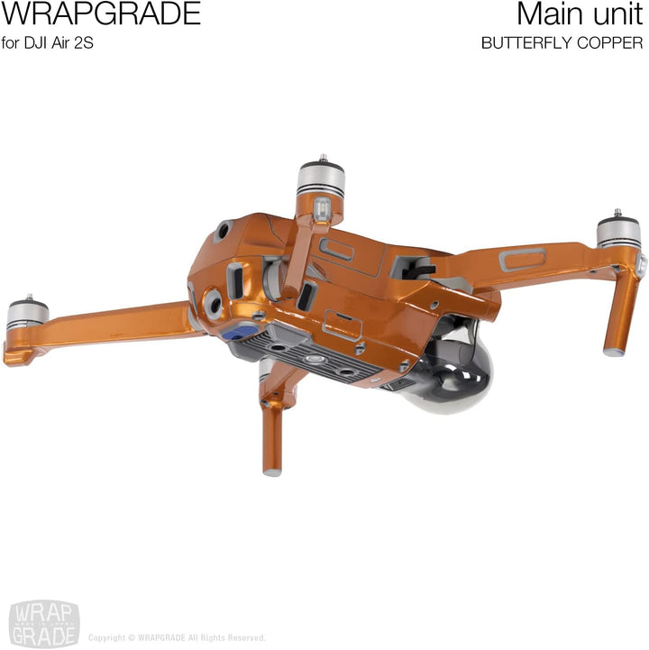 Wrapgrade Main Unit Skin kompatibel mit DJI Air 2S (Butterfly Copper)