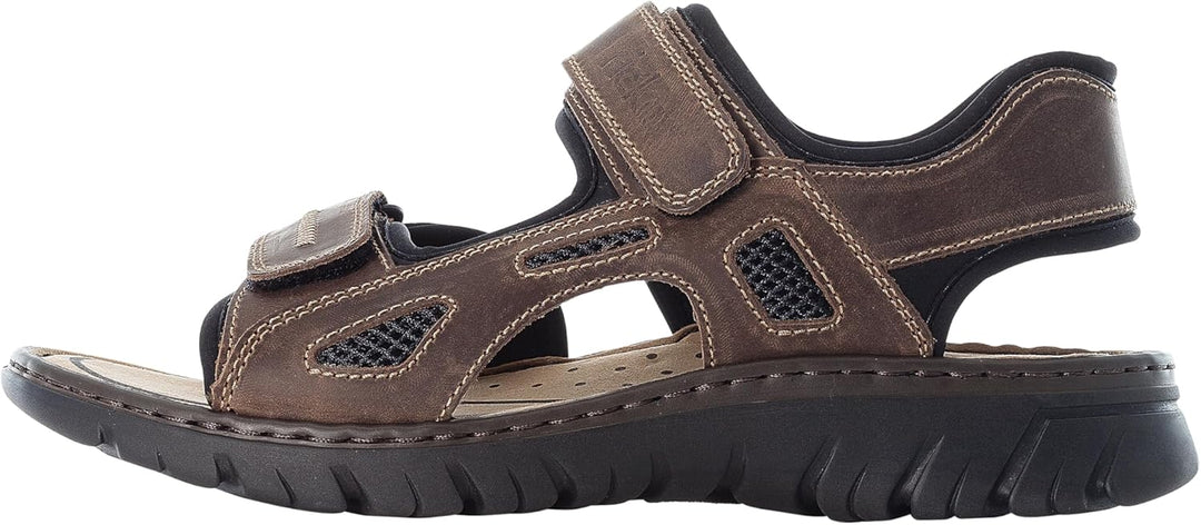 Rieker Herren Klassische Sandalen 22761, Männer Sandalen 40 EU Braun, 40 EU Braun