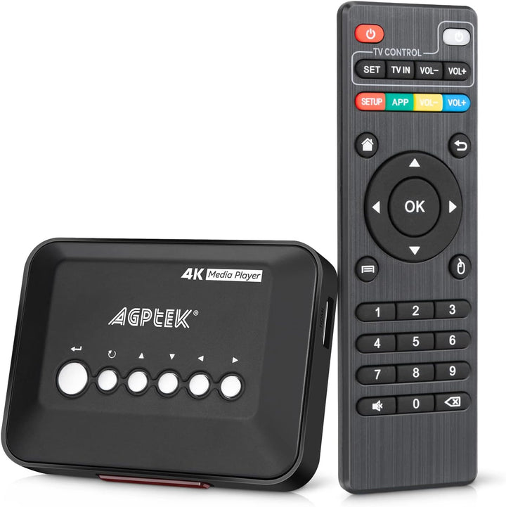 AGPTEK 1080P Full HD Digital Multi TV Mediaplayer Medienspieler Medienspieler mit Fernbedienung für