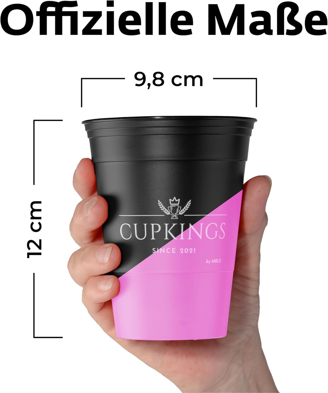 CUPKINGS Party Becher Set | 22 Hartplastik Becher Made in Germany | Festival Zubehör & Party Deko |
