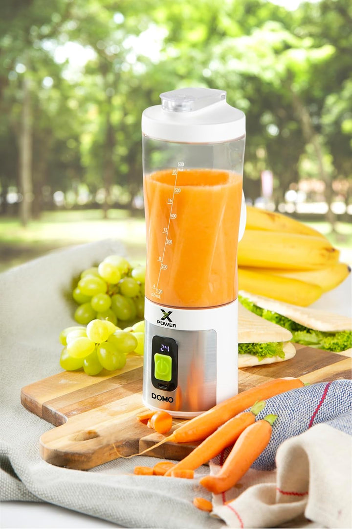 DOMO DO752BL Portable Blender - Powerful Mini Stand Mixer mit Tritan-Flasche - 120W - USB-C Aufladba