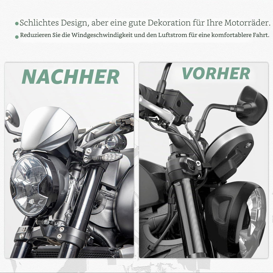 Lorababer Motorrad-Frontscheiben-Visierschutz, Neue Windschutzscheibe, Flyscreen, Windabweiser, Wind