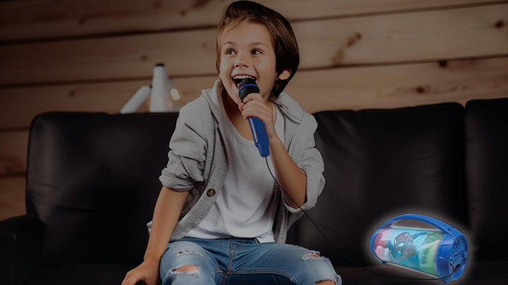 Lexibook, Spider-Man, Kabelloser Lichtlautsprecher mit Mikrofon, Stereosound, Karaoke-Funktion, USB-
