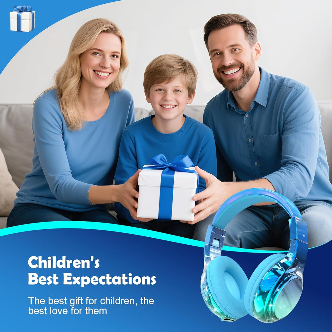 JYPS Bluetooth Kopfhörer Kinder, Kabellose Kopfhörer Bluetooth Kinder Over Ear, Kopfhörer Kinder Blu