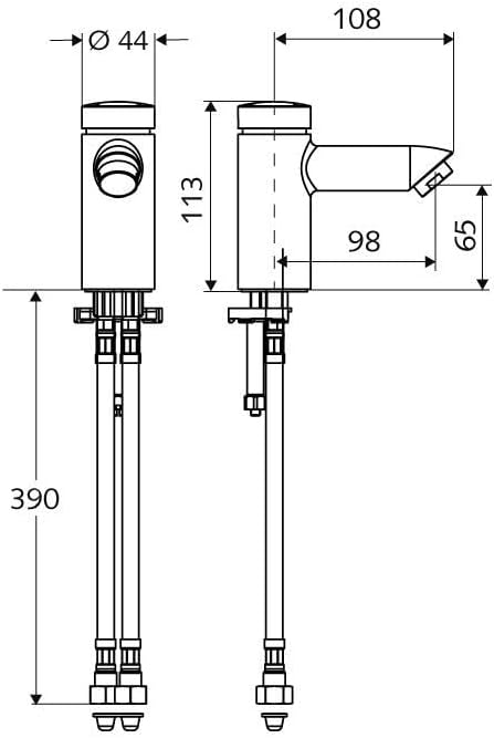 SCHELL 021510699 Selbstschluss-Standventil , -Armatur PETIT SC HD-M , Einlocharmatur aus Messing mit