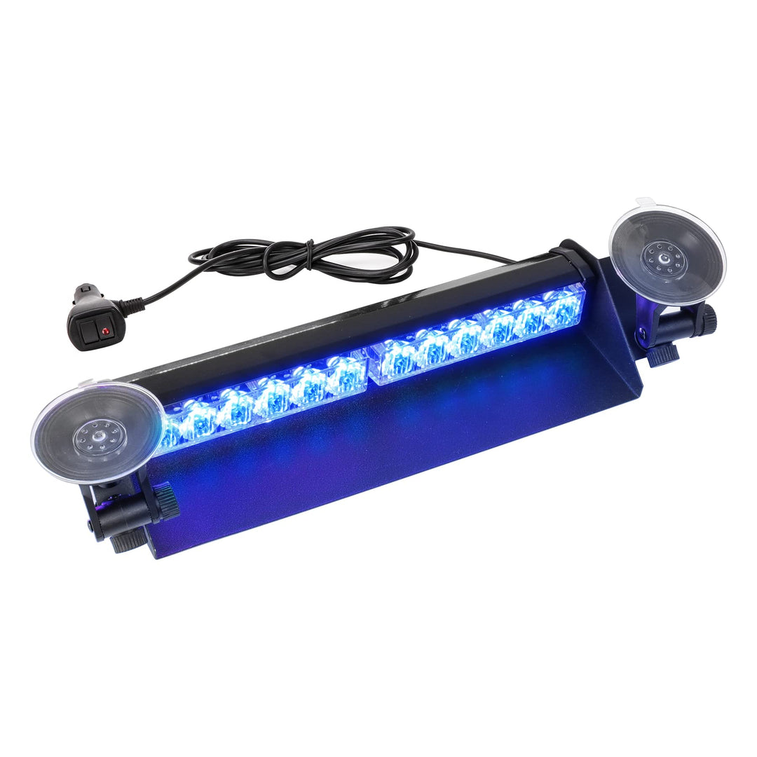 ROUTEKING LED-Notfall-Warnleuchte, 35,6 cm, 12 LEDs, 9 Blinkmodi, 4 Saugnäpfe, hohe Intensität, blin