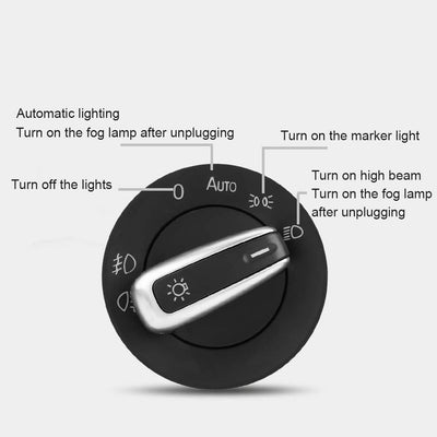 Keenso Auto Lichtschalter Modul, Auto Scheinwerferschalter Lichtschalter mit Lichtsensor Scheinwerfe