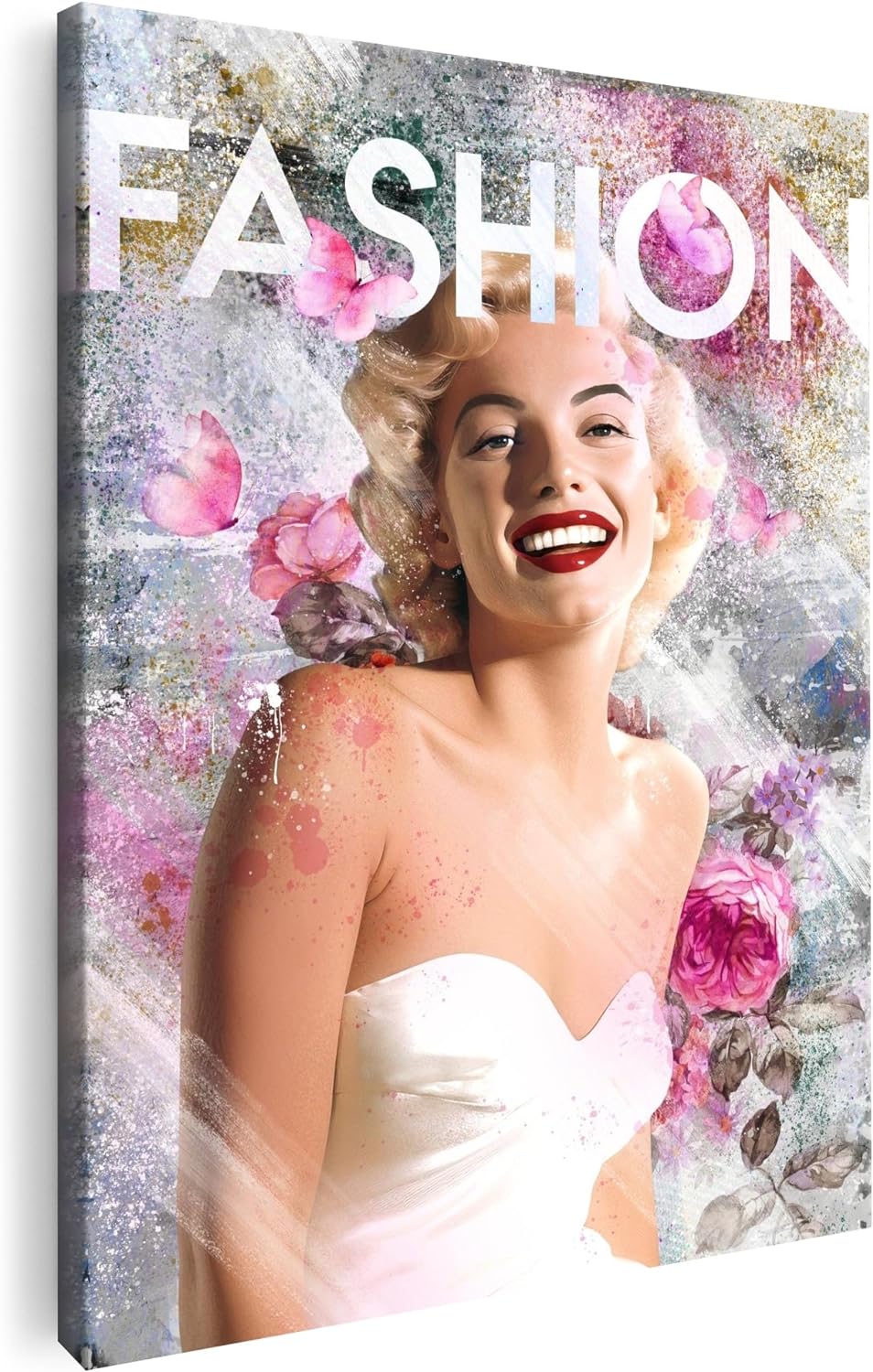 Artmazing | Marilyn Monroe Bild Leinwand | Leinwandbild Hochformat | Coco Chanel Bild | Grosse Bilde