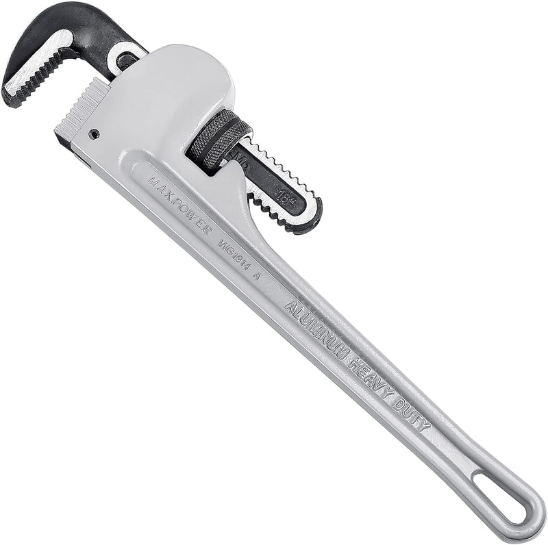 MAXPOWER-Rohrzange 450mm (18 Zoll) Öffnungskapazität 63 mm (2.5 Zoll) Aluminium-Rohrzange Langlebige