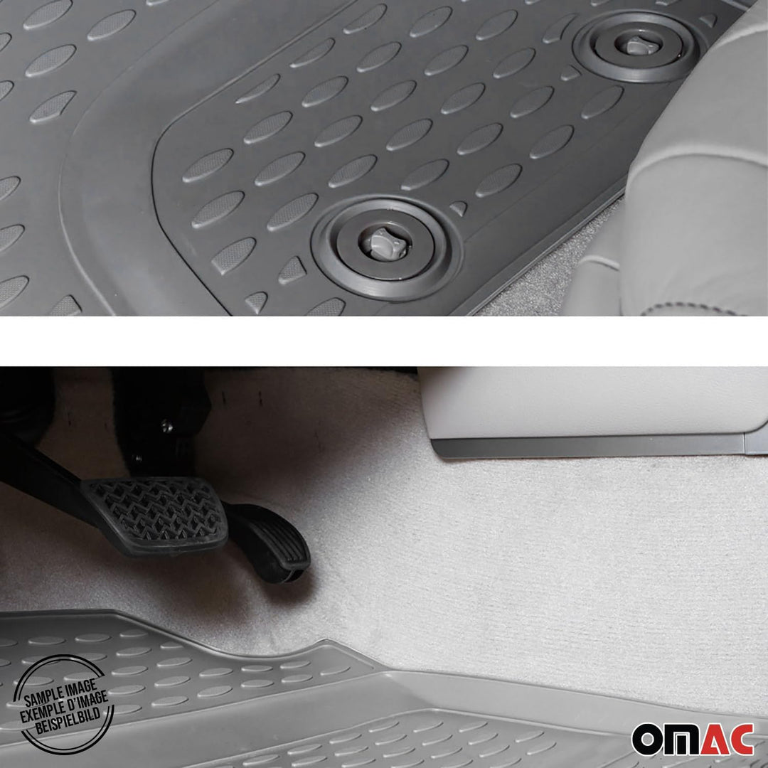 OMAC Gummimatten Fussmatten kompatibel mit VW Passat B8 2014-2023 TPE Automatten Grau 4X Passat B8 2