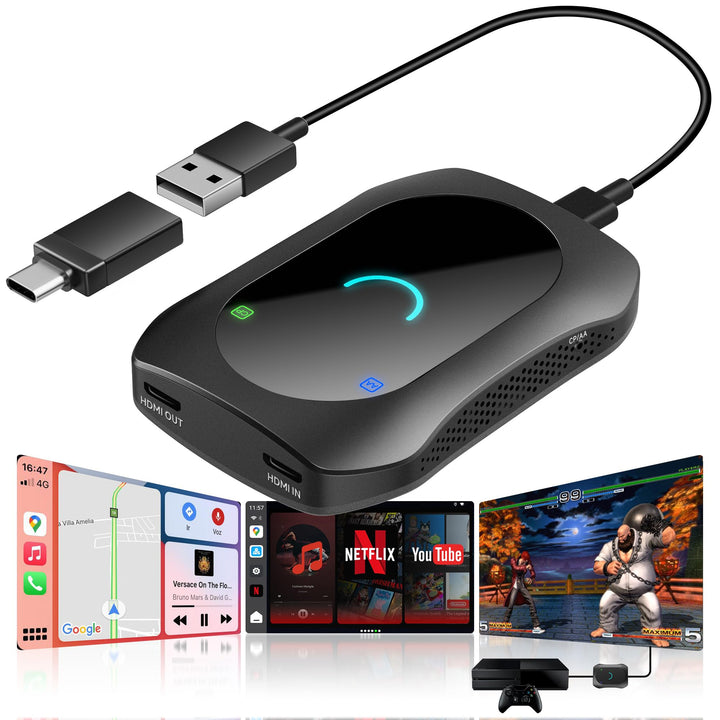 Carplay Wireless Adapter AI Box Android für Radios CP/AA, CarPlay & Android Auto Wireless Adapter US