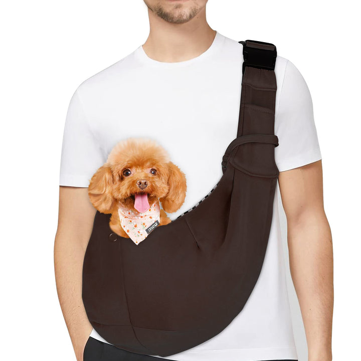 PetLoft Tragetuch Hund, Reversibel Kleine Hundetrage, Einstellbar Pet Tragetuch, Freisprecheinrichtu