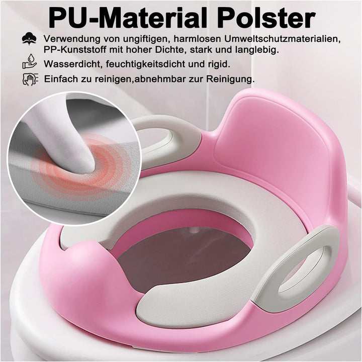 Kinder Toilettensitz Baby Sitz Töpfchentrainer WC Aufsatz Potty Training Toilettentrainer mit Anti-R