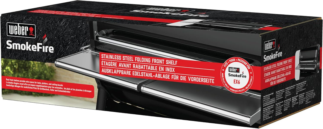 Weber SmokeFire EX6 - EPX6 Fronttisch - abklappbar, zusätzliche Ablagefläche für Grillgut, einfache