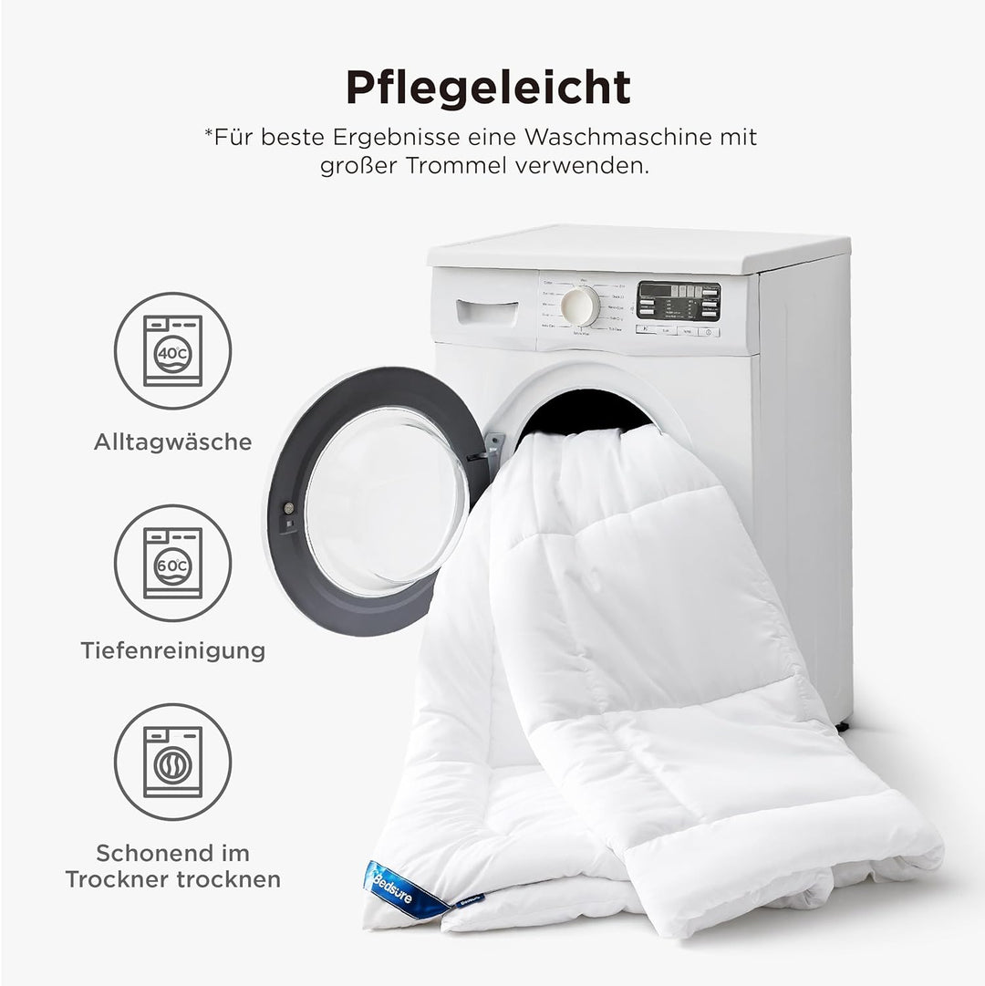 BEDSURE Bettdecke 240x220 Winterdecke 450gsm - 4 Jahreszeiten 2 teilig Bettdecken - Inklusive Ganzja