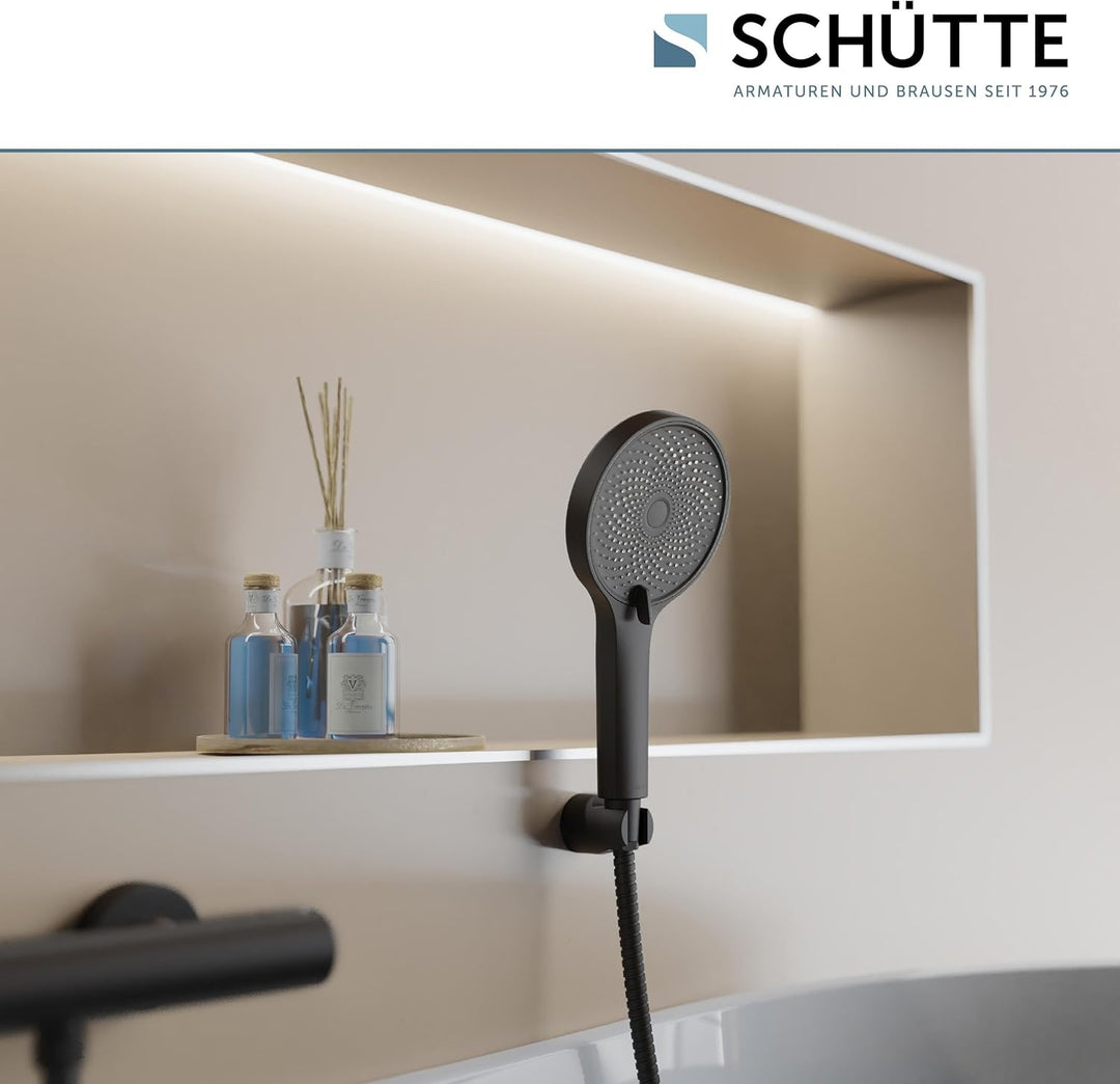 SCHÜTTE Handbrause SAMOA RAIN | Samtstrahl-Technologie | Duschkopf mit über 300 Düsen | 3 einstellba