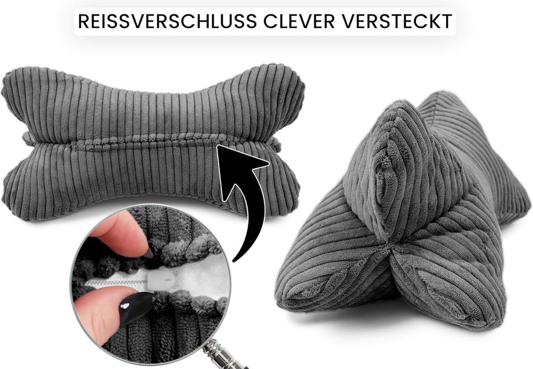 Amilian Leseknochen Knochenkissen ca. 44x22 cm – Nackenkissen zum Lesen &amp; Entspannen – Buch- und Tab