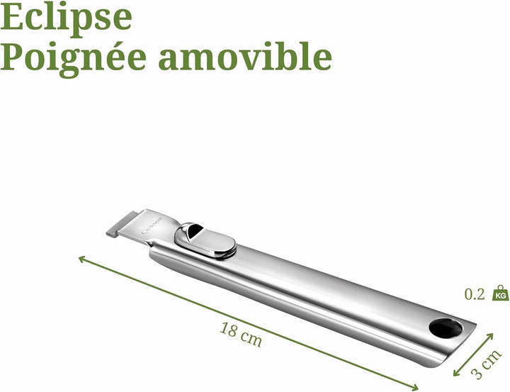 Cuisinox Eclipse – abnehmbarer Griff aus Edelstahl Griff aus Edelstahl one size Edelstahl, Griff aus