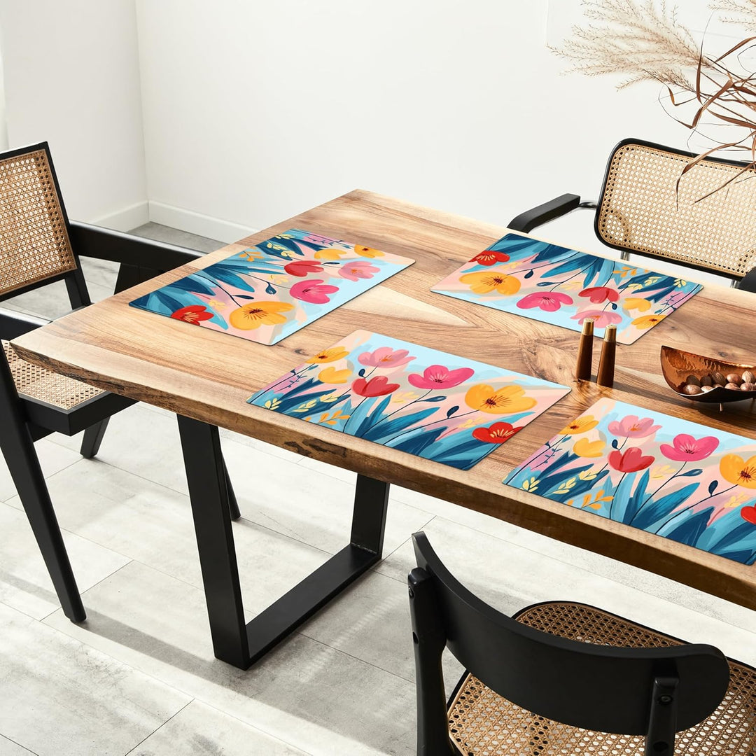 KitchenYeah© Platzsets Abwaschbar 6-Teilig 45x30 cm Tischsets Platzdeckchen Platzset Unterlage Tisch