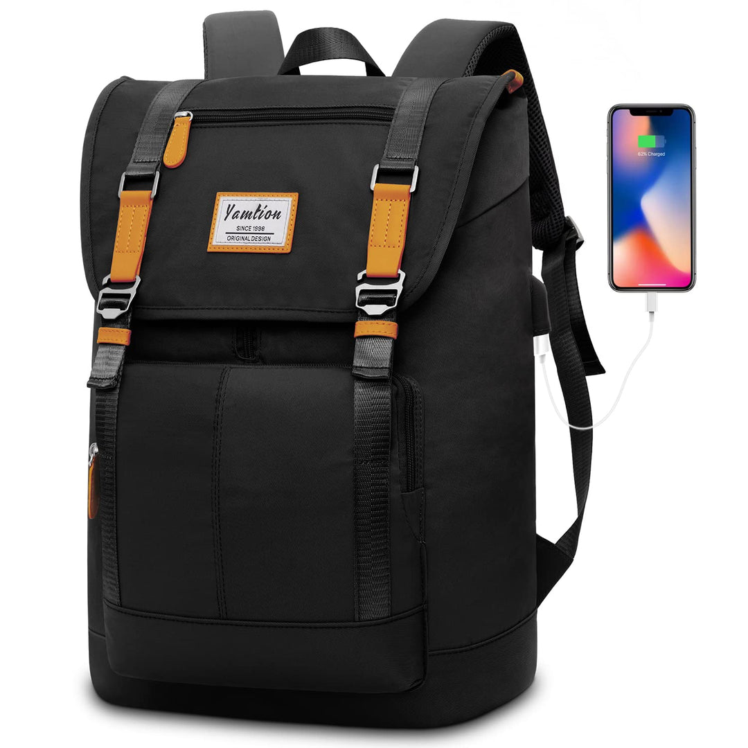 YAMTION Laptop Rucksack Herren mit 17 Zoll Laptopfach,Schulrucksack Jungen Teenager Schultasche mit