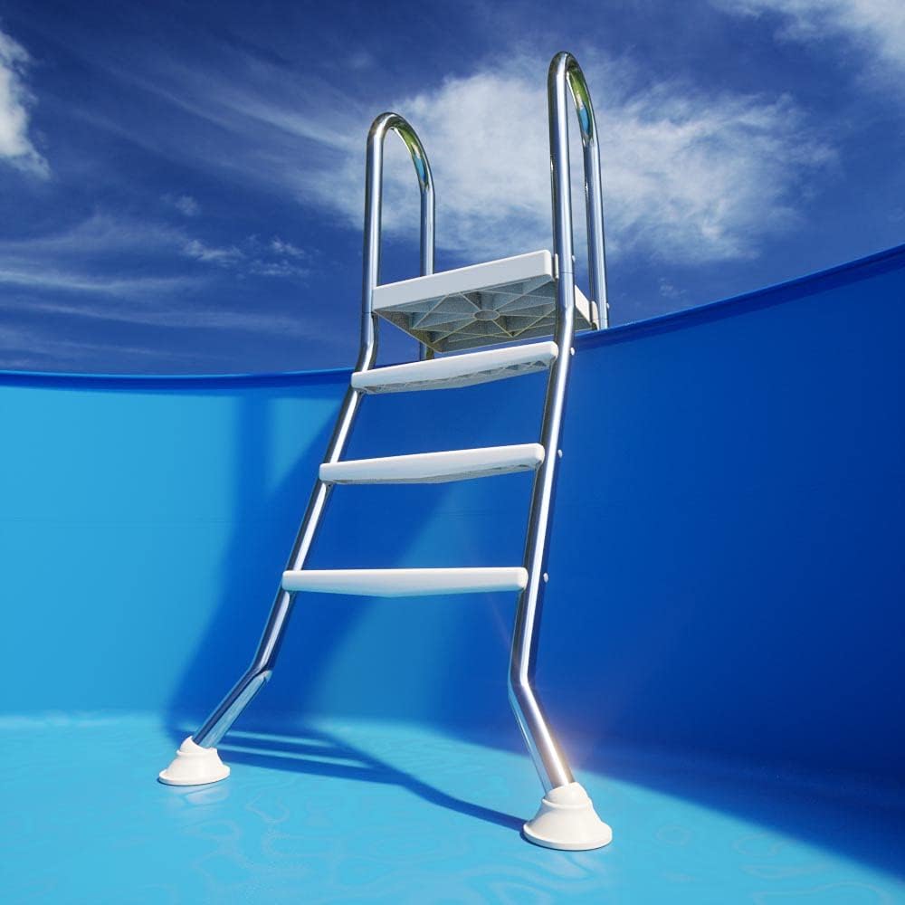 Original ASTRAL Edelstahl Leiter für 0,90-1,00 m Pool - 2X 3 Stufen - hochwertiges V2A