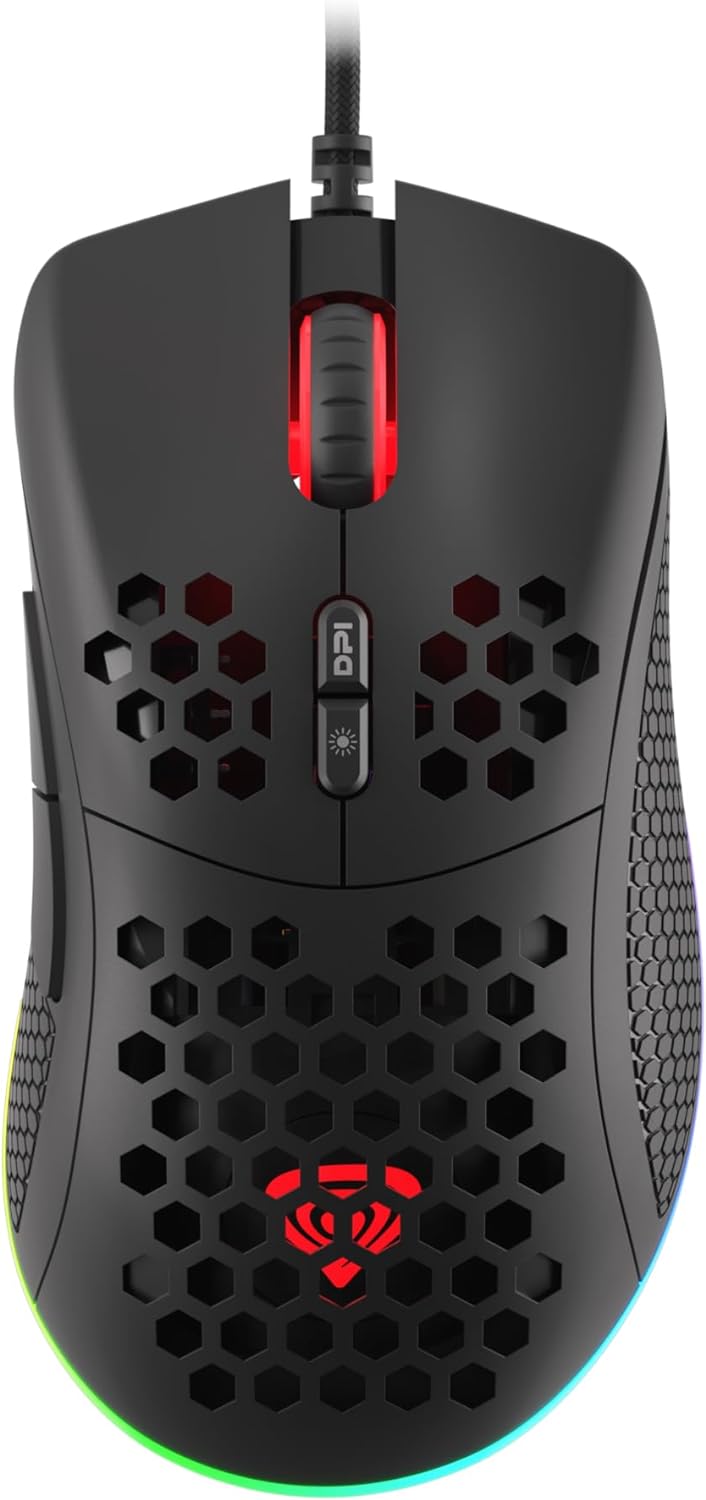 Genesis Gaming Maus KRYPTON 555 RGB kabelgebunden schwarz, Schwarz