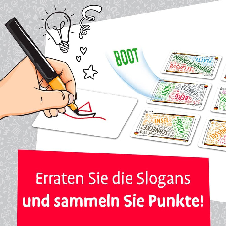 Trefl 02409 Dynamischaes Gesellschaftsspiel, Errate das Passwort, Zeichne die Zeichnungen der Andere