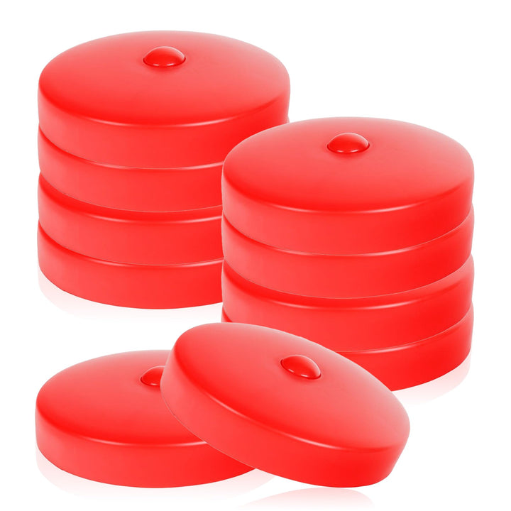 h2i Pfostenkappe | Kunststoff Rot | Ø 121 mm | 10 Stück | Runde Abdeckkappe für Garten Holzpfosten P