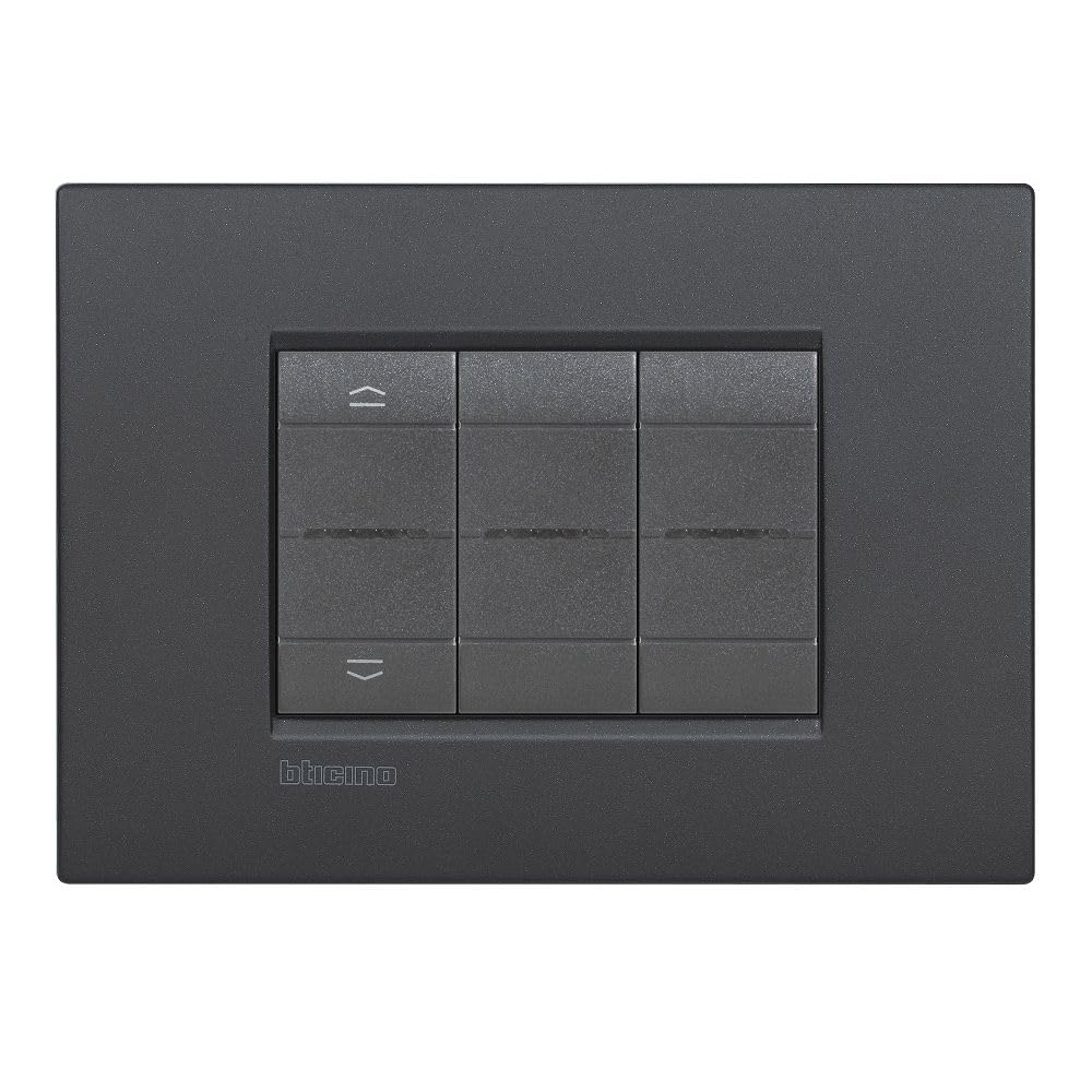 Bticino L4003C Livinglight Umsteller verbunden, Anthrazit, anthrazit