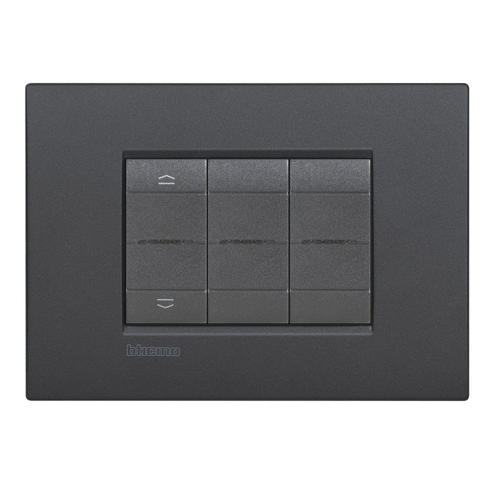 Bticino L4003C Livinglight Umsteller verbunden, Anthrazit, anthrazit