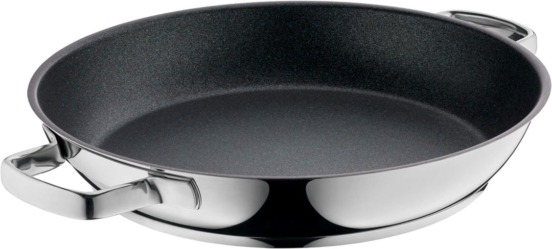 WMF Permadur Advance Servier-/ Bratpfanne Induktion 32 cm, Edelstahlpfanne, Cromargan Edelstahl besc