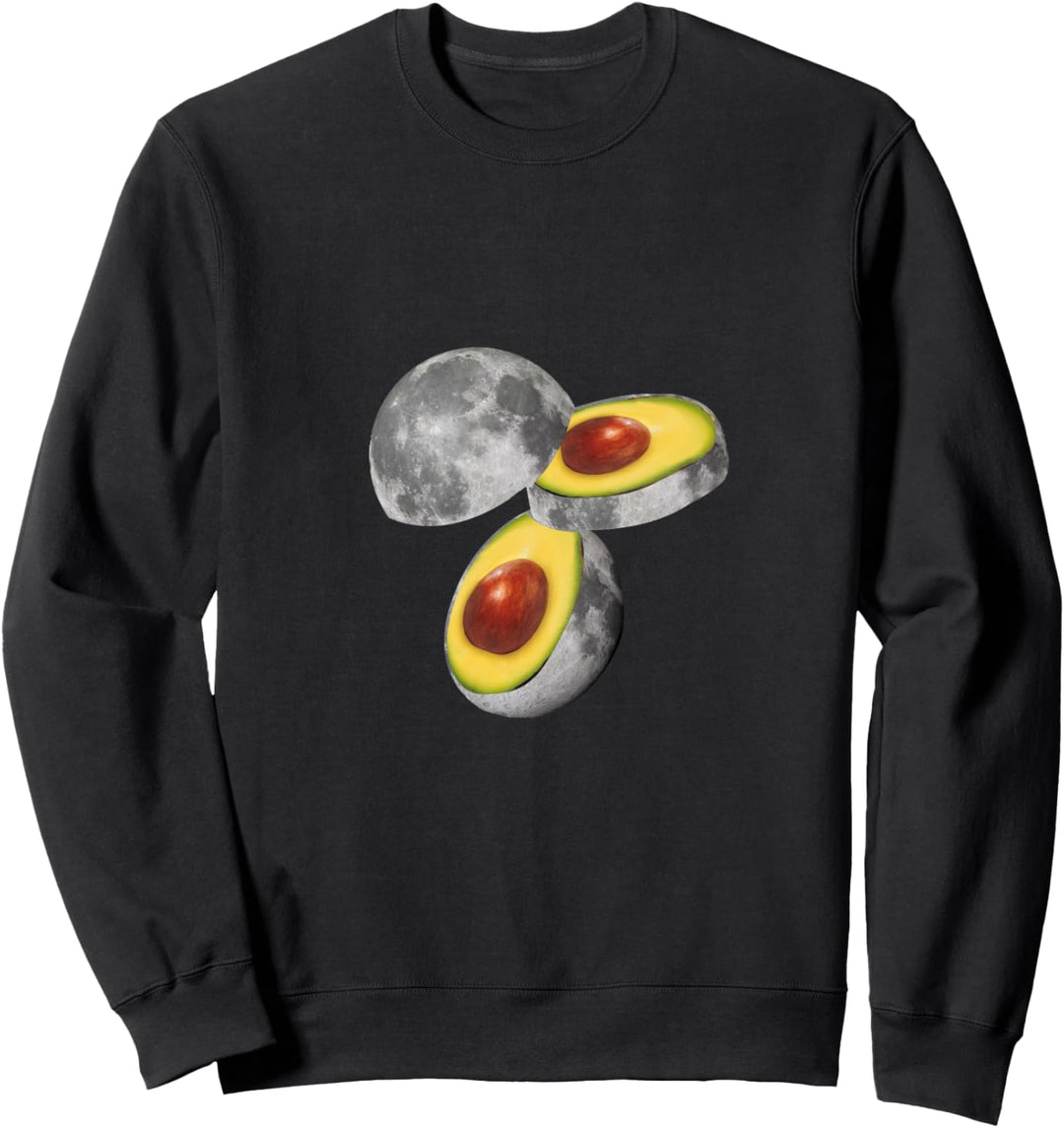 Astronomie Sonnensystem Mond Avokado Scheibe Obst Planeten Sweatshirt